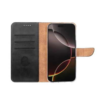 Samsung S25 Edge / S937 Fancy Leather kaitsekott must - Image 3