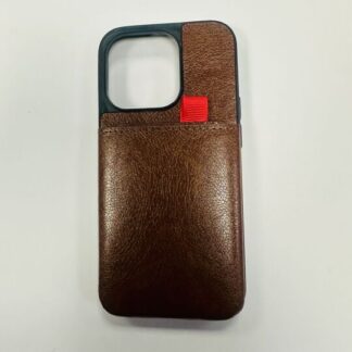 Apple Iphone 15 Pro Leather Wallet silikoonkaitse pruun