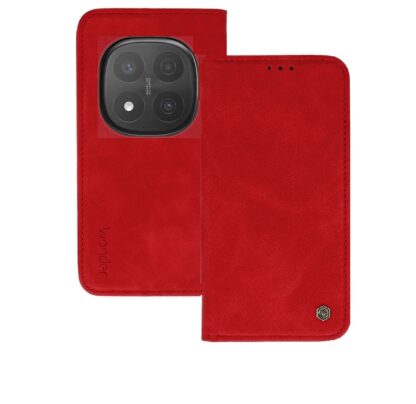 Xiaomi Redmi Note 14 Pro (4G) Wonder Leather kaitsekott punane