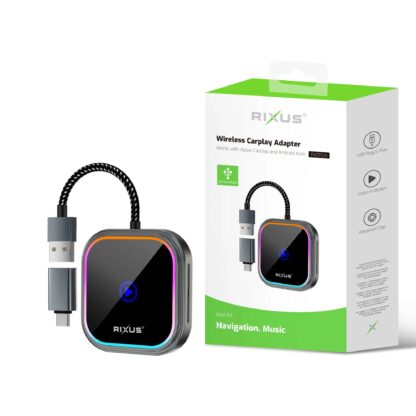 Rixus RXCP05 Wireless CarPlay / AndroidAuto Multimeedia adapter (kopeeri) (kopeeri) - Image 2