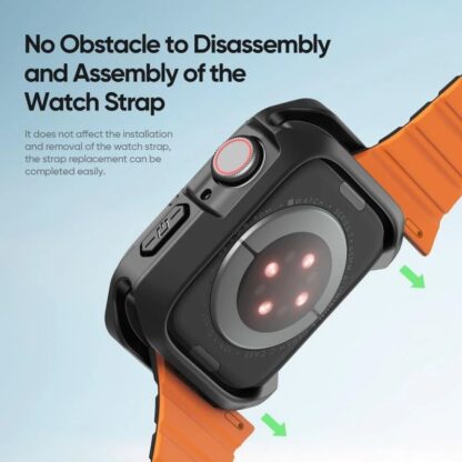 Apple Watch 10 / Watch 11 / 46mm Dux Ducis Tamo Hybrid silikoonkkaitse must - Image 3