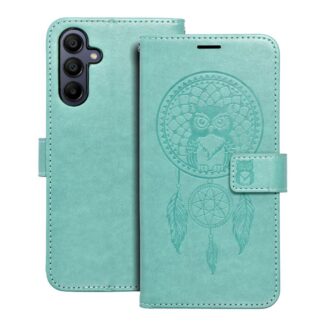 Samsung A17 (4G) / A17 (5G) Leather Owl kaitsekott roheline