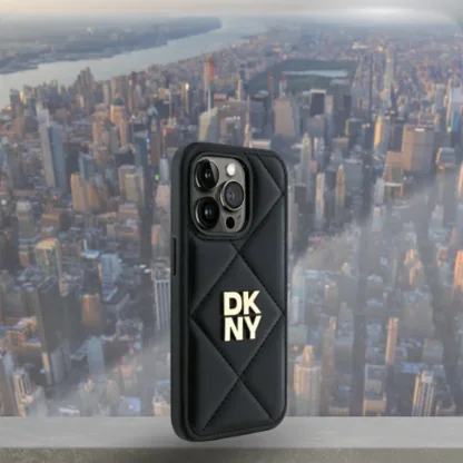 Apple Iphone 14 Pro DKNY Quilted Stack Logo silikoonkaitse must - Image 3