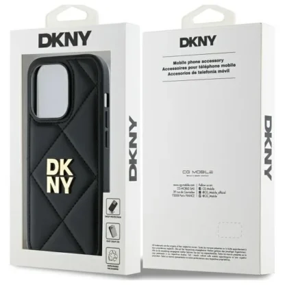 Apple Iphone 14 Pro DKNY Quilted Stack Logo silikoonkaitse must - Image 4