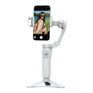 Rixus RXSF43A Gimball vlogide, videote, TikToki ja Live-videote jaoks valge