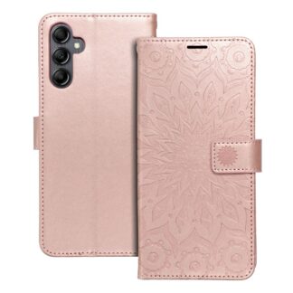 Samsung S22 (5G) / S901 Leather Mandala kaitsekott roosakas-kuldne