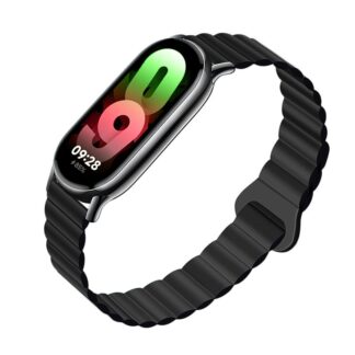 Xiaomi Mi Band 8 / Mi Band 9 / Mi Band 10 Wave silikoonist kellarihm must