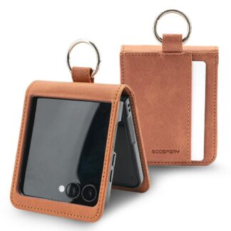 Samsung Z Flip 7 / F766 Mercury Diary kaitsekott pruun