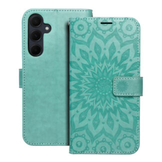 Samsung S23 (5G) / S911 Leather Mandala kaitsekott roheline