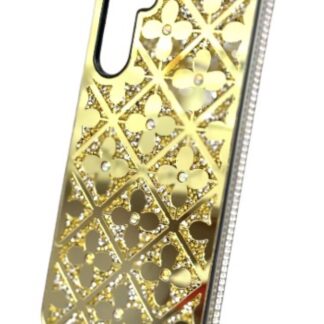Samsung S24 / S921 FlowerBling silikoonkaitse kuldne