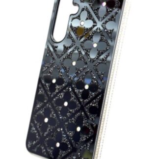 Samsung S24 / S921 FlowerBling silikoonkaitse must