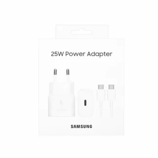 Samsung EP-T2510XWEGEU USB-C toalaadija adapter + USB-C kaabel / 25W / valge