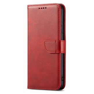 Xiaomi Redmi Note 15 Pro (4G) / Redmi Note 15 Pro (5G) Fancy Leather kaitsekott veinipunane