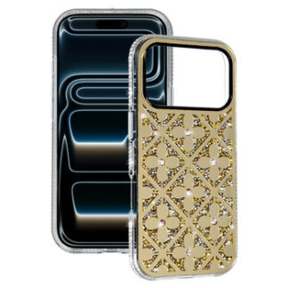 Apple Iphone 17 Air FlowerBling silikoonkaitse kuldne