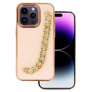 Apple Iphone 14 Pro Max Chain silikoonkaitse roosa