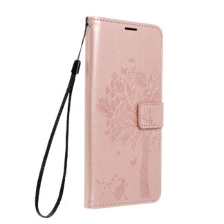 Samsung S22 Ultra (5G) / S908 Leather Tree kaitsekott roosa
