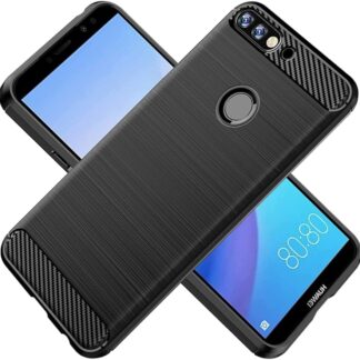 Huawei Y6 (2018) / Y6 Prime (2018) Carbon silikoonkaitse must