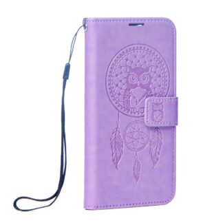 Xiaomi Redmi Note 15 (4G) / Redmi Note 15 (5G) / Poco M8 (5G) Leather Owl kaitsekott lilla