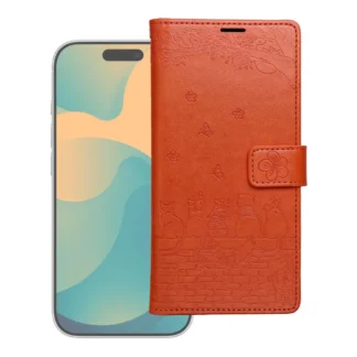 Apple Iphone 17 Leather Cats kaitsekott orange