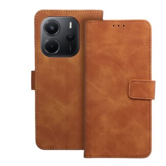 Xiaomi Redmi Note 14 (4G / 5G) / Poco M7 Pro (5G) Leather Nubuck kaitsekott pruun