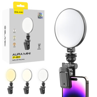 Blavec P-60 Selfie-rõngaslamp LED klamberkinnitusega / 3 valgusreziimi