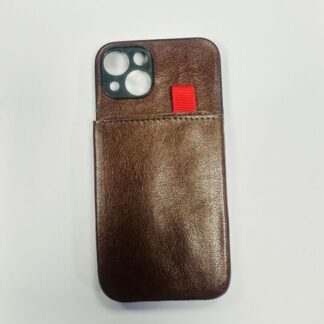 Apple Iphone 13 / Iphone 14 Leather Wallet silikoonkaitse pruun