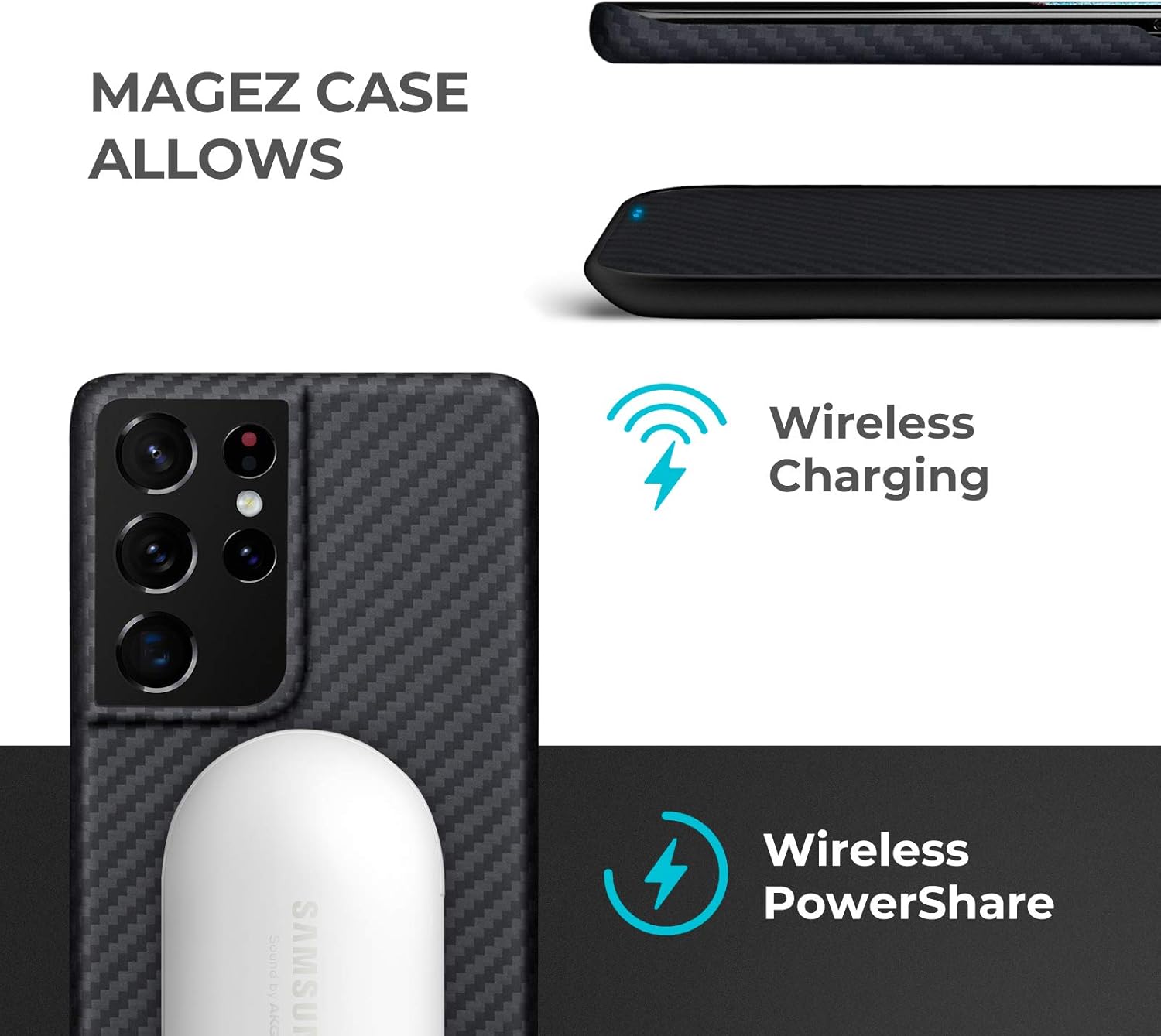Samsung S21 Ultra Pitaka UltraThin MagEZ Aramid Fiber tagus Black/Gray - Image 3