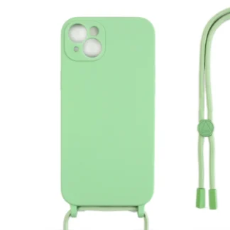 Apple Iphone 13 / Iphone 14 Crossbody silikoonkaitse heleroheline