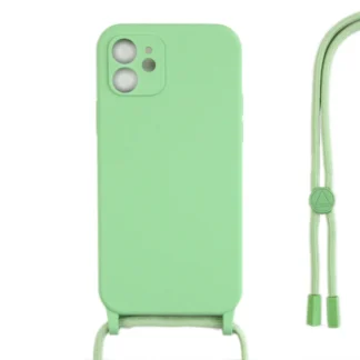 Apple Iphone 12 Mini Crossbody silikoonkaitse heleroheline