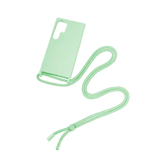Samsung S24 Ultra / S928 Crossbody silikoonkaitse heleroheline