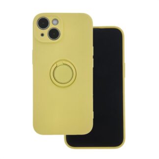 Apple Iphone 15 Magnet Ring silikoonkaitse kollane