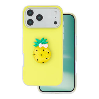 Apple Iphone 17 Pro 3D Pineapple silikoonkaitse kollane