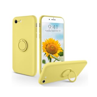 Apple iPhone 6 / 6s / 7 / 8 / SE (2020/2022) Magnet Ring silikoonkaitse kollane
