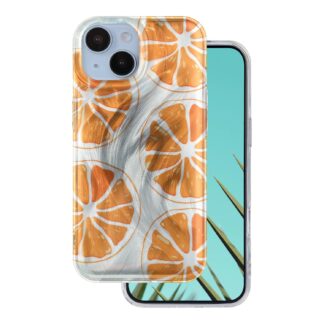 Apple Iphone 15 Orange silikoonkaitse hõbedane