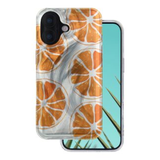Apple Iphone 16 Orange silikoonkaitse hõbedane