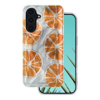 Samsung A36 (5G) / A566 Orange silikoonkaitse hõbedane