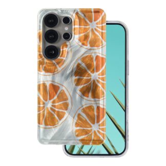 Samsung S26 Ultra / S948 Orange silikoonkaitse hõbedane