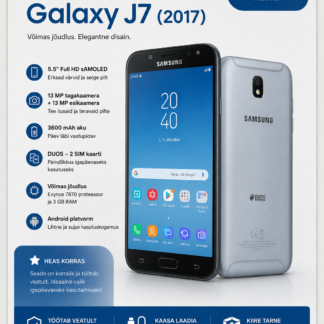 Kasutatud Samsung J7 (2017) / 16GB / 3GB RAM / Blue
