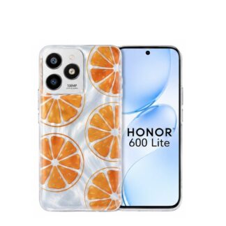 Honor 600 Lite Orange silikoonkaitse hõbedane