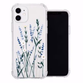 Apple Iphone 12 FlowerBumper silikoonkaitse läbipaistev