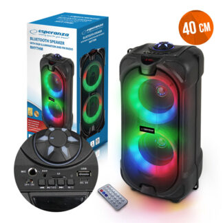 Esperanza Rhythm EP157 Bluetooth kõlar / RGB-illumination / FM-Raadio / 10W / must / KOHE OLEMAS!