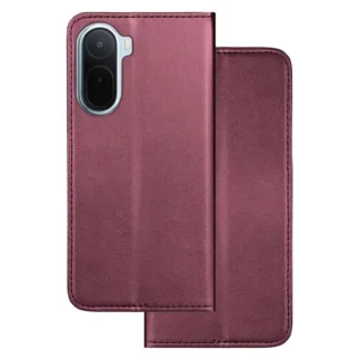 Xiaomi Redmi A7 Pro (4G/5G) / Poco C81 / Pococ C81 Pro Leather Magnet kaitsekott veinipunane