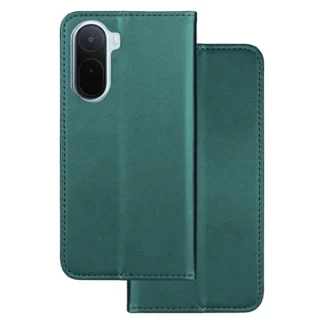 Xiaomi Redmi A7 Pro (4G/5G) / Poco C81 / Pococ C81 Pro Leather Magnet kaitsekott roheline