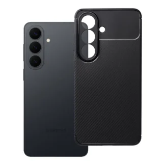 Samsung S26 (5G) / S941 Carbon Premium silikoonkaitse must