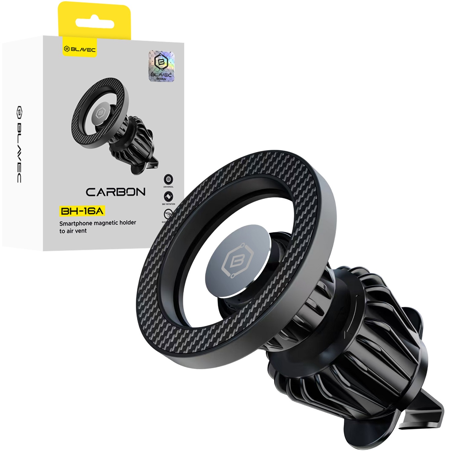 Blavec Carbon BH-16A Magsafe autohoidja vendiribide kinnitusega - Image 5