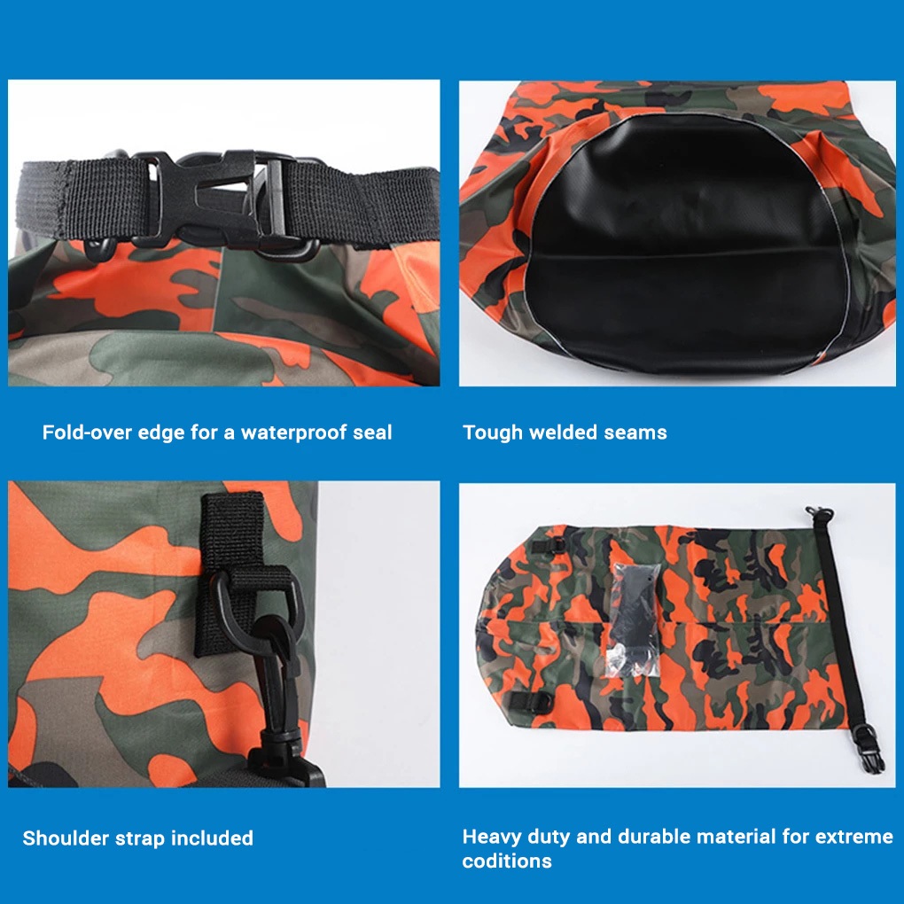 Veekindel kott 10L mobiilidele/kaameratele, tahvelarvutile Camo Orange - Image 2