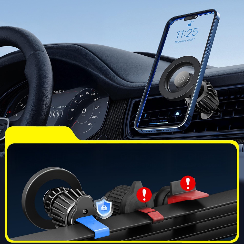 Blavec Carbon BH-16A Magsafe autohoidja vendiribide kinnitusega - Image 3