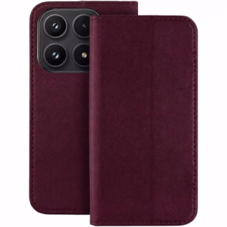 Xiaomi 17T Pro Leather Magnet kaitsekott veinipunane