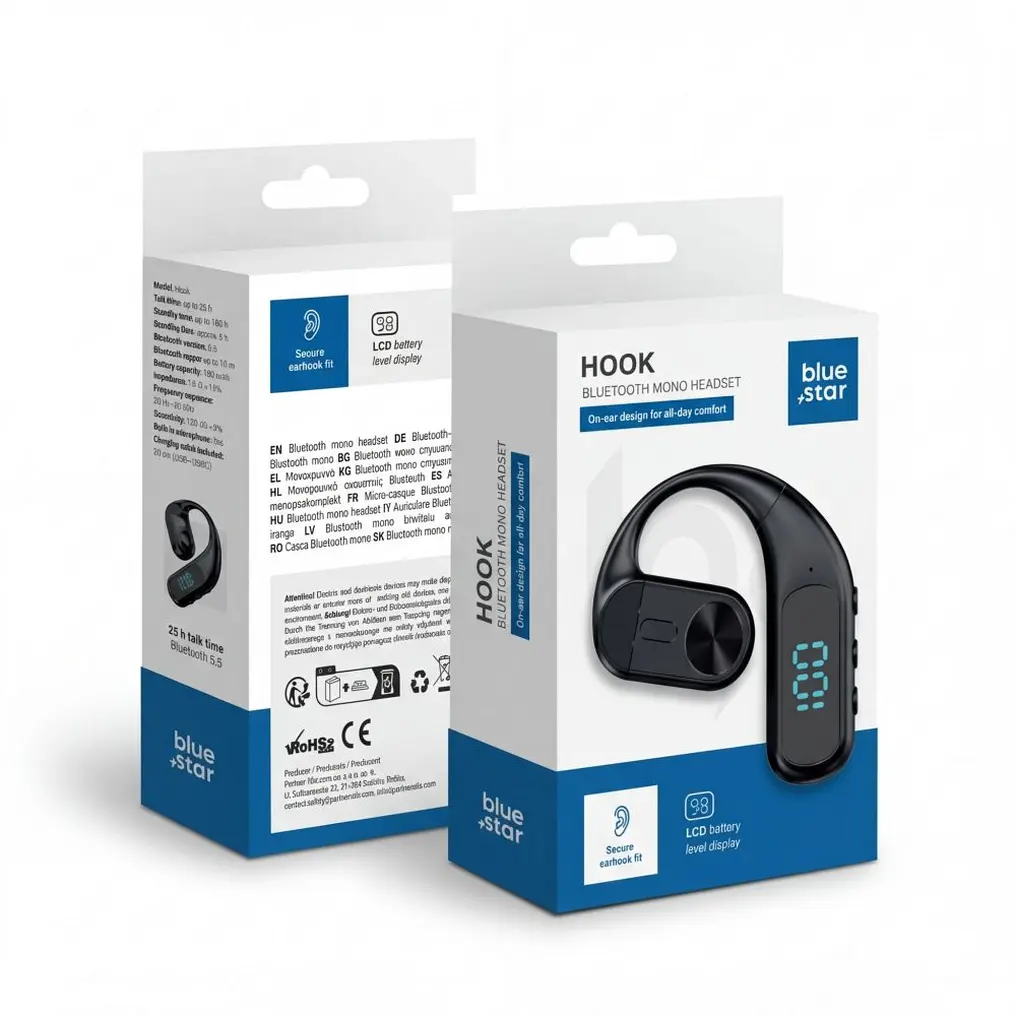 BlueStar Hook juhtmevaba handsfree / LED-display / Bluetooth 6.0 - Image 3