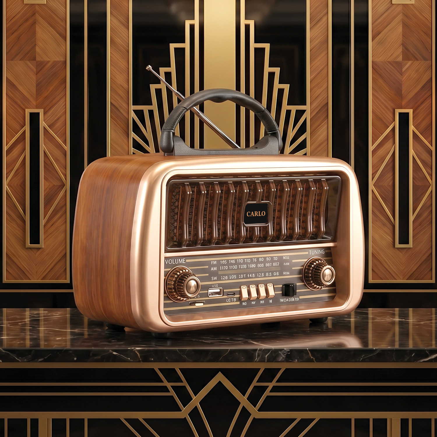 Forever Carlo JB-105 Bluetooth kõlar / FM-Raadio / TF-Card / 5W / pruun / KOHE OLEMAS! - Image 2